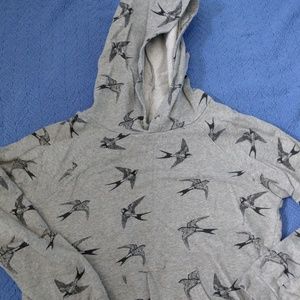 Gray Hoodie with Birds